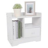 Bedroom Bedside Table Night Stand Cabinet With Drawer Home Storage Organizer White
